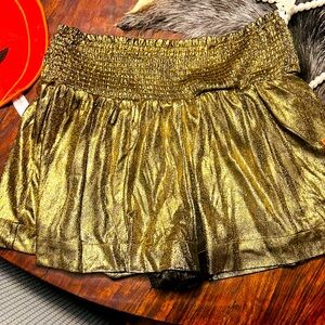TCEC Gold and Black Textured Shorts